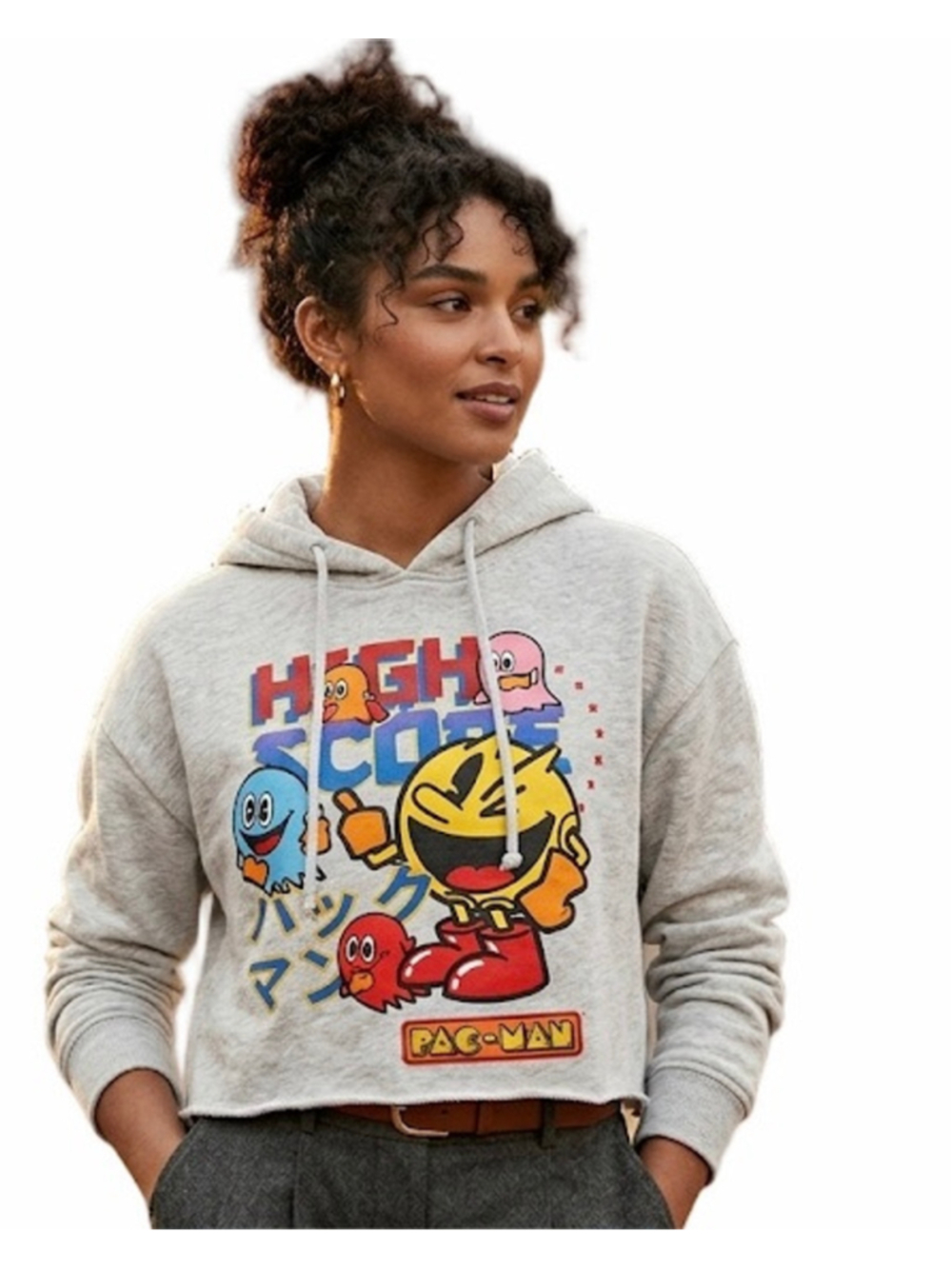 Pac-Man cropped hoodie junior size M
